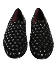 Dolce & Gabbana Black Crystal Embellished Loafers Dress Shoes -   -  Dolce & Gabbana.