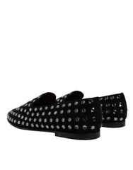 Dolce & Gabbana Black Crystal Embellished Loafers Dress Shoes -   -  Dolce & Gabbana.