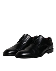 Dolce & Gabbana Black Calfskin Leather Derby Lace Up Formal Dress Shoes -   -  Dolce & Gabbana.