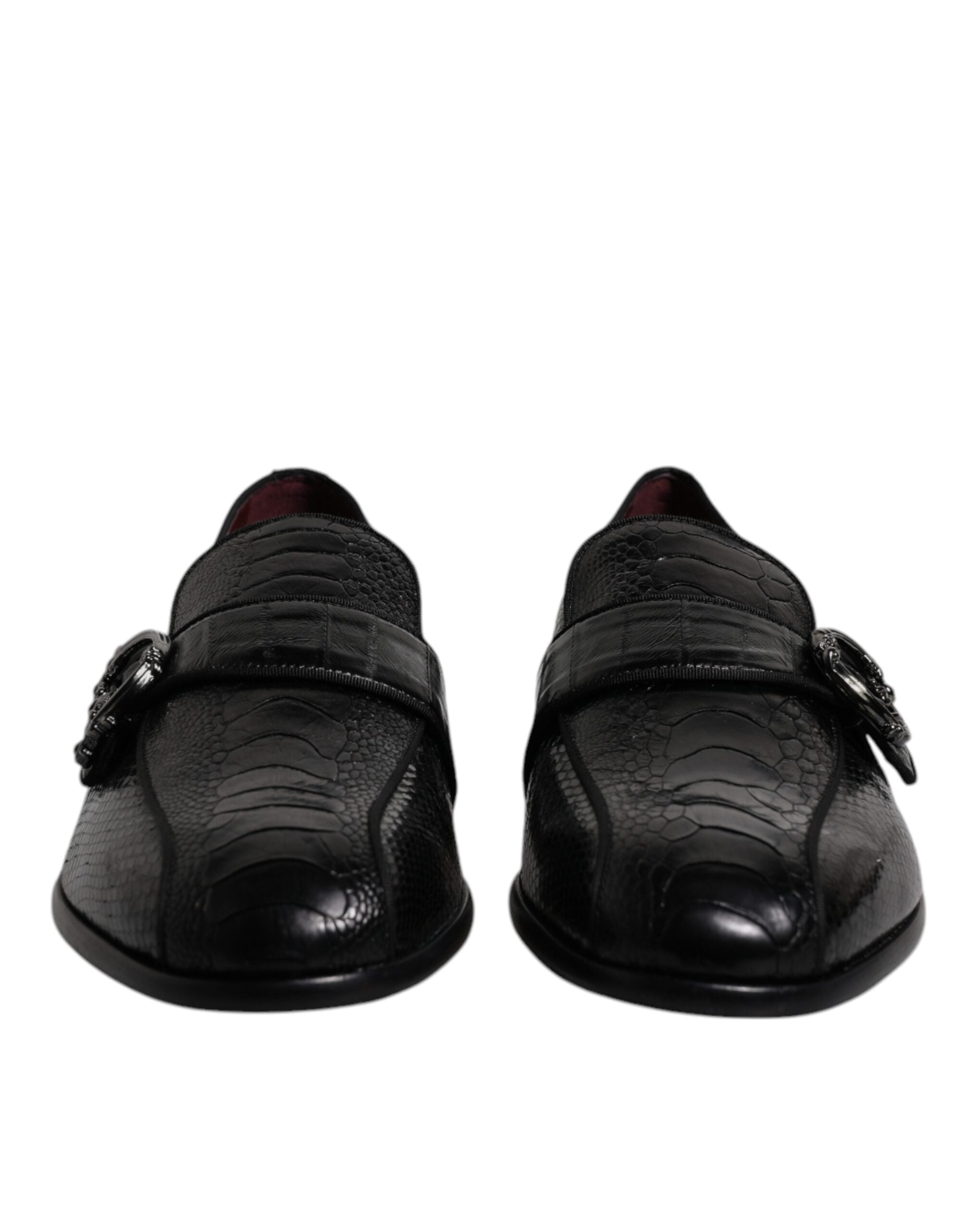 Dolce & Gabbana Black Exotic Leather DG Logo Loafers Formal Dress Shoes -   -  Dolce & Gabbana. Dolce & Gabbana Black Exotic Leather DG Logo Loafers Formal Dress Shoes -   -  Dolce & Gabbana.