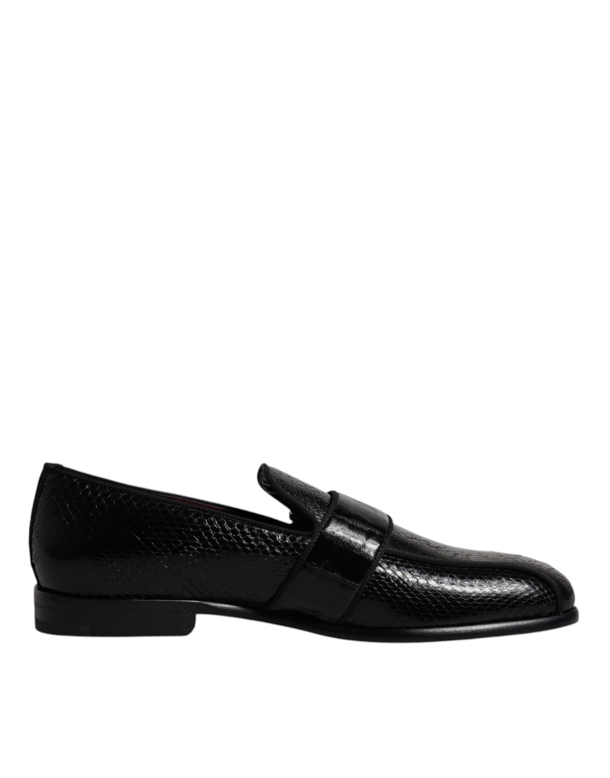 Dolce & Gabbana Black Exotic Leather DG Logo Loafers Formal Dress Shoes -   -  Dolce & Gabbana.