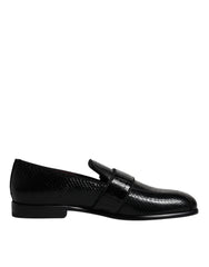 Dolce & Gabbana Black Exotic Leather DG Logo Loafers Formal Dress Shoes -   -  Dolce & Gabbana.