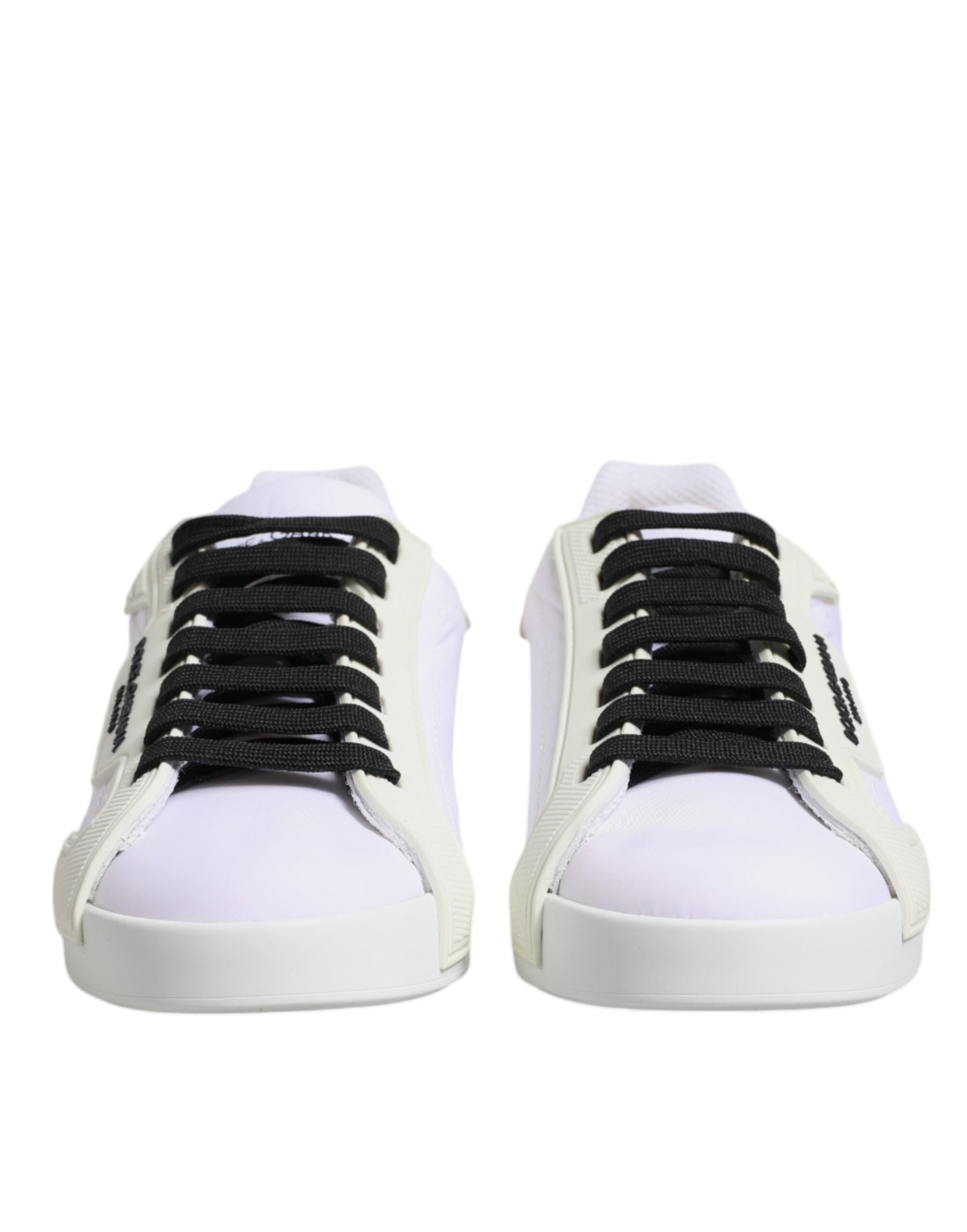 Dolce & Gabbana White Nylon Leather Low Top Sneakers Shoes -   -  Dolce & Gabbana. Dolce & Gabbana White Nylon Leather Low Top Sneakers Shoes -   -  Dolce & Gabbana.