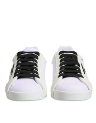 Dolce & Gabbana White Nylon Leather Low Top Sneakers Shoes -   -  Dolce & Gabbana.