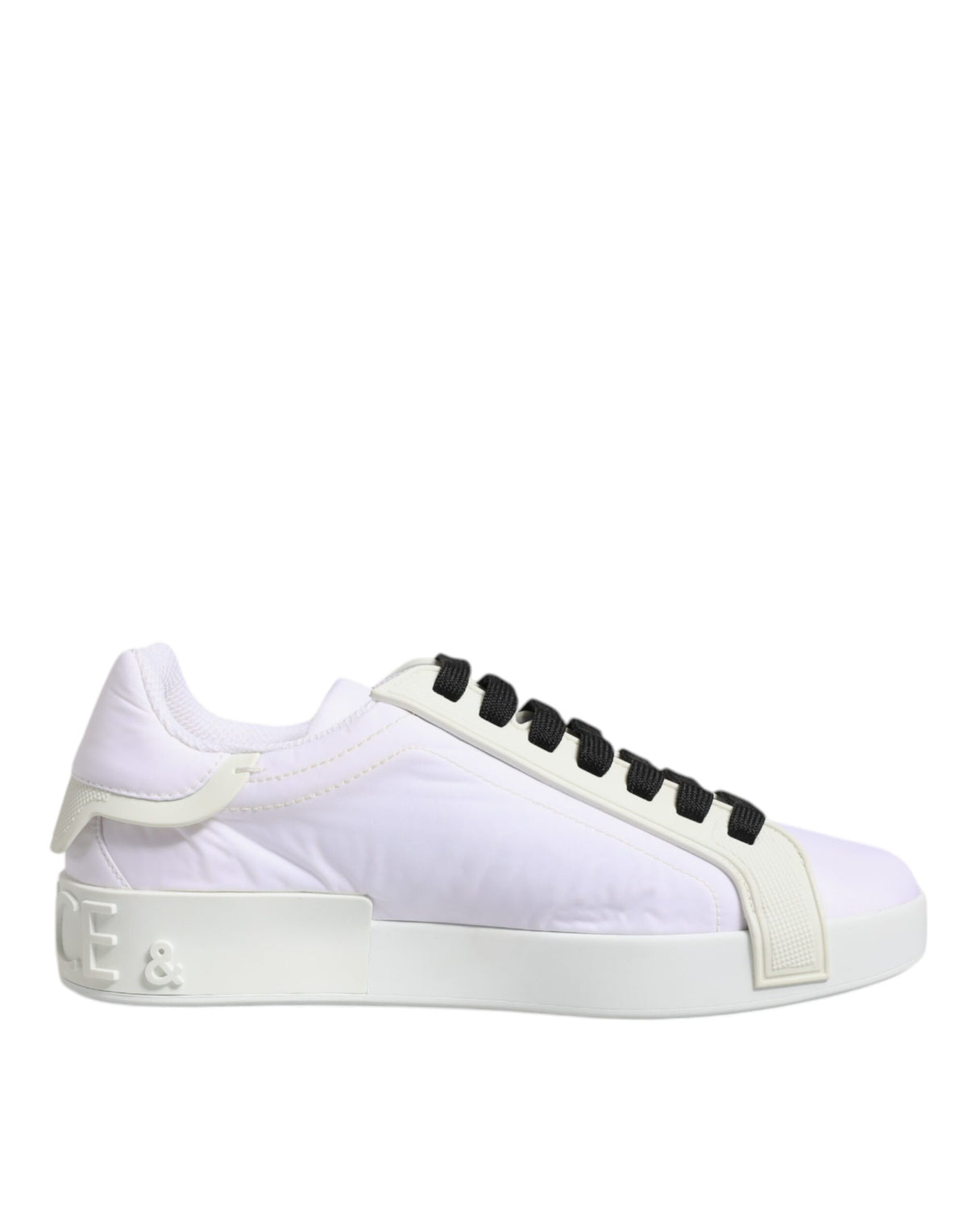 Dolce & Gabbana White Nylon Leather Low Top Sneakers Shoes -   -  Dolce & Gabbana.