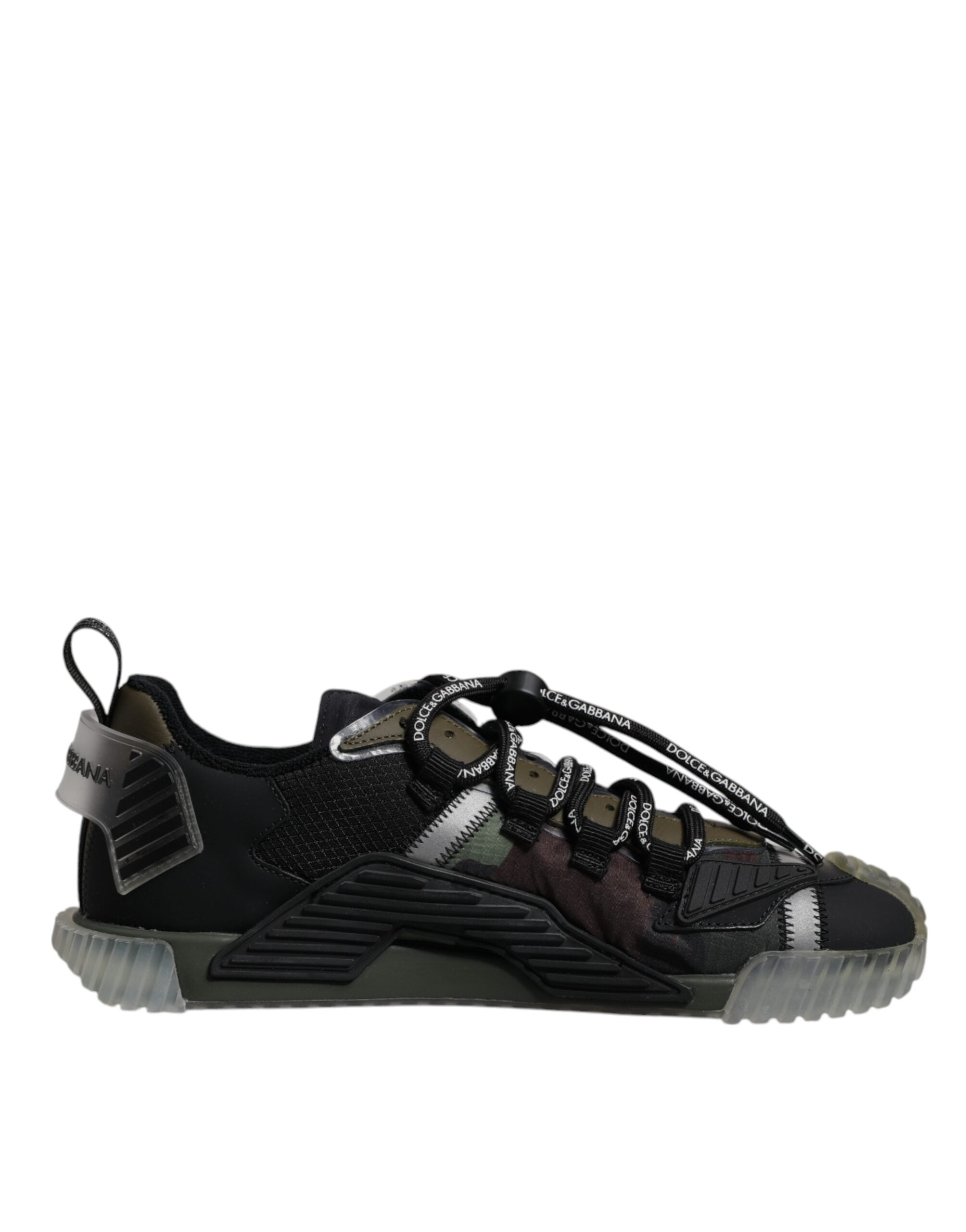Dolce & Gabbana Black Green Camo NS1 Low Top Sneakers Shoes -   -  Dolce & Gabbana.