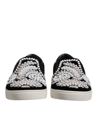 Dolce & Gabbana Black Embellished London Men Slip On Shoes -   -  Dolce & Gabbana.
