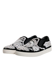 Dolce & Gabbana Black Embellished London Men Slip On Shoes -   -  Dolce & Gabbana.