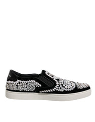 Dolce & Gabbana Black Embellished London Men Slip On Shoes -   -  Dolce & Gabbana.