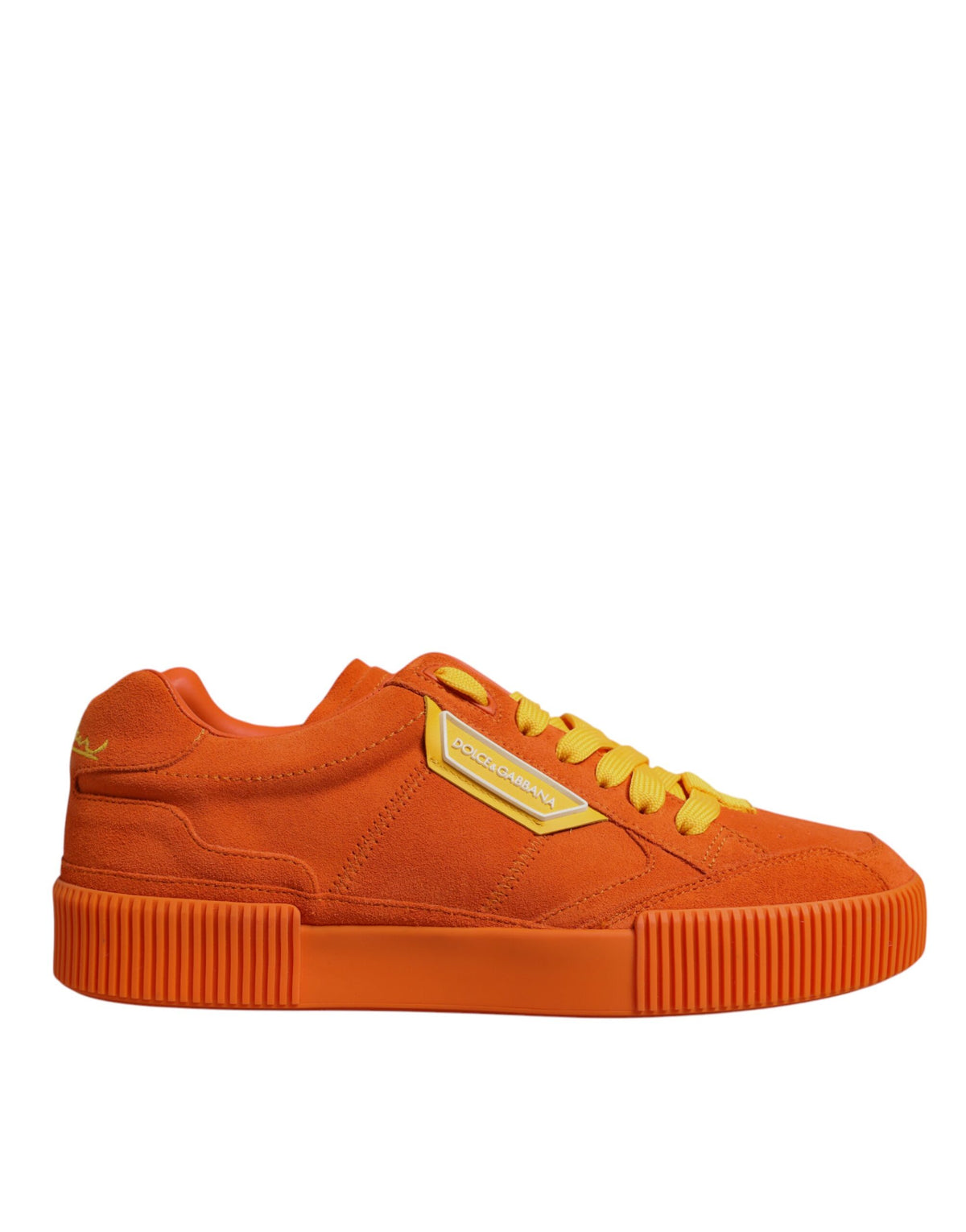 Dolce & Gabbana Orange Miami Leather Low Top Sneakers Shoes -   -  Dolce & Gabbana.