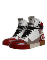 Dolce & Gabbana Multicolor Leather High Top Sneakers Shoes -   -  Dolce & Gabbana.