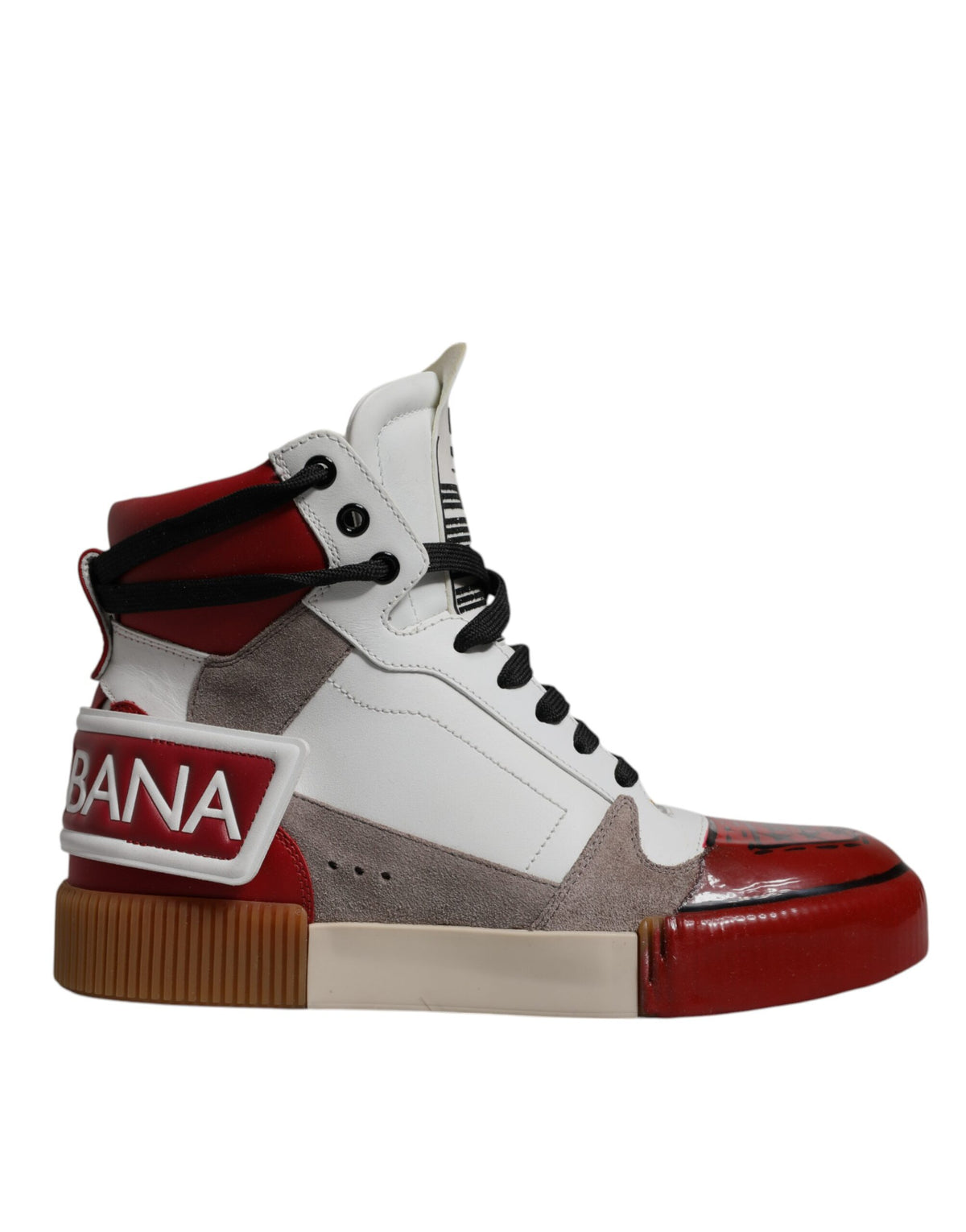 Dolce & Gabbana Multicolor Leather High Top Sneakers Shoes -   -  Dolce & Gabbana.