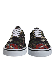 Dolce & Gabbana Black Tropical Print Low Top Sneakers Shoes -   -  Dolce & Gabbana.