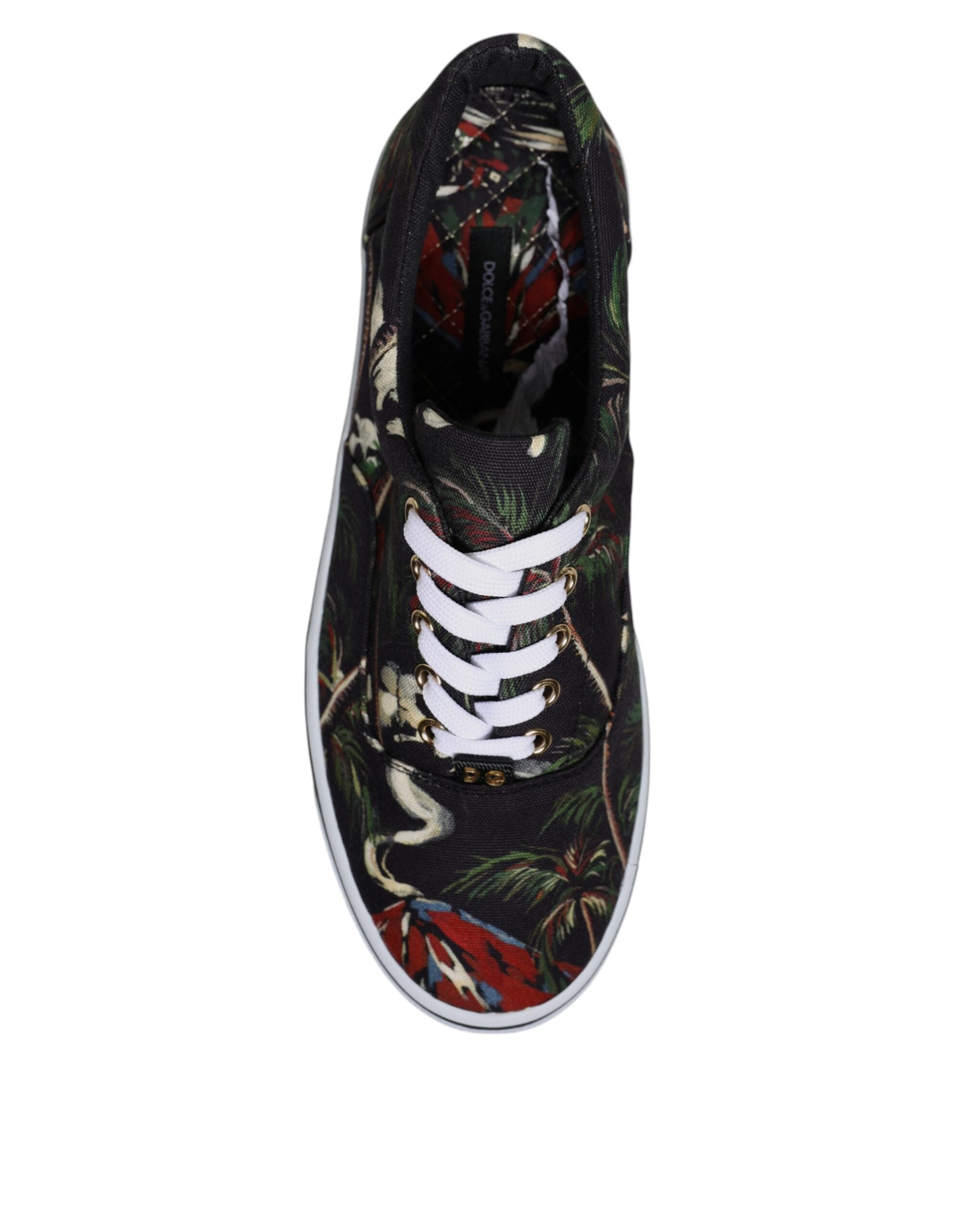 Dolce & Gabbana Black Tropical Print Low Top Sneakers Shoes -   -  Dolce & Gabbana. Dolce & Gabbana Black Tropical Print Low Top Sneakers Shoes -   -  Dolce & Gabbana.