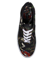 Dolce & Gabbana Black Tropical Print Low Top Sneakers Shoes -   -  Dolce & Gabbana.