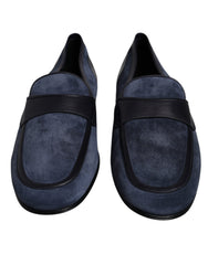 Dolce & Gabbana Blue Suede Leather Shoes Loafer Moccasin Shoes -   -  Dolce & Gabbana.