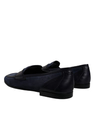Dolce & Gabbana Blue Suede Leather Shoes Loafer Moccasin Shoes -   -  Dolce & Gabbana.