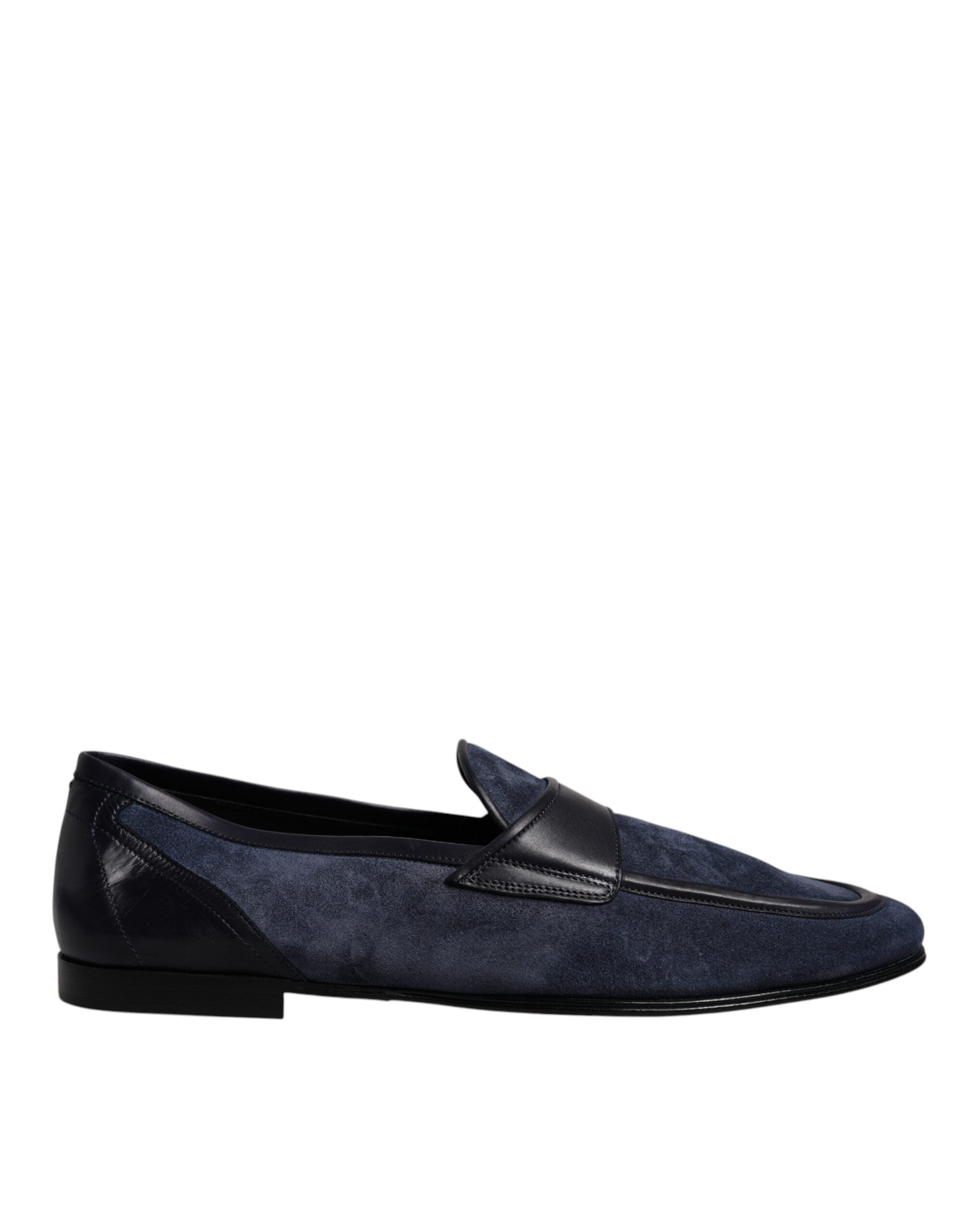 Dolce & Gabbana Blue Suede Leather Shoes Loafer Moccasin Shoes -   -  Dolce & Gabbana.