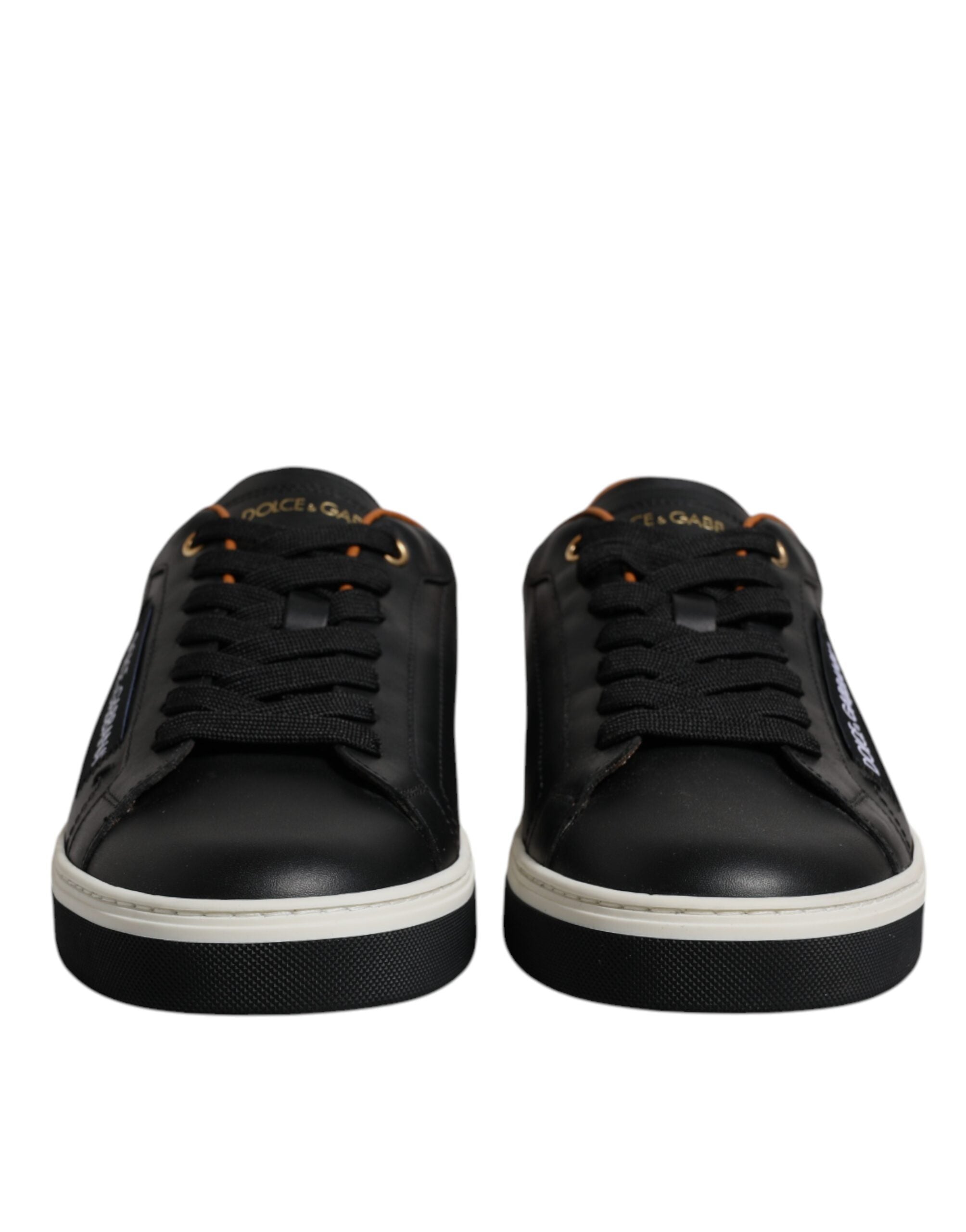 Dolce & Gabbana Black Leather Low Top Men Sneakers Shoes -   -  Dolce & Gabbana. Dolce & Gabbana Black Leather Low Top Men Sneakers Shoes -   -  Dolce & Gabbana.