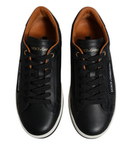 Dolce & Gabbana Black Leather Low Top Men Sneakers Shoes -   -  Dolce & Gabbana.