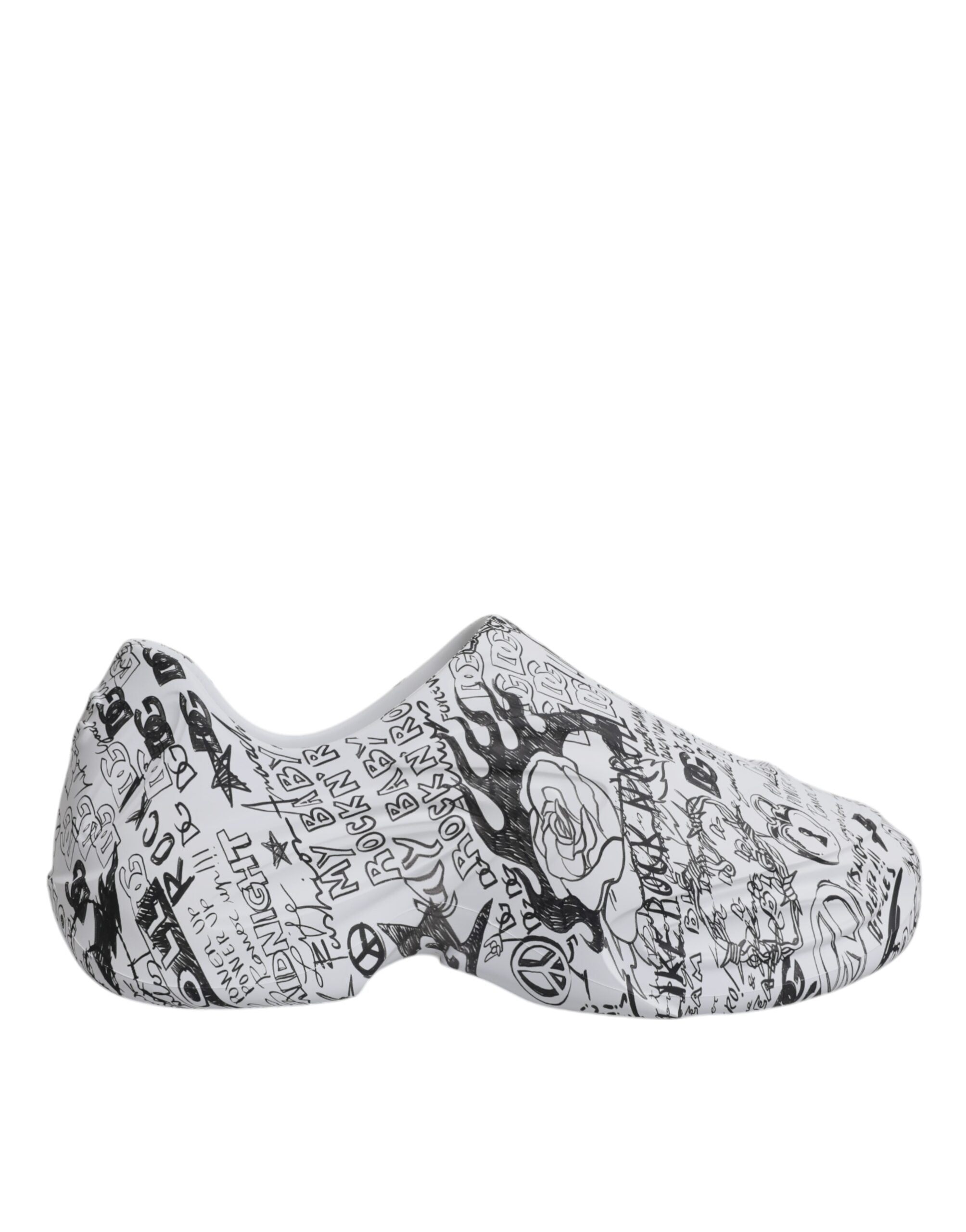 Dolce & Gabbana White Black Graffiti Daymaster Sneakers Shoes -   -  Dolce & Gabbana.