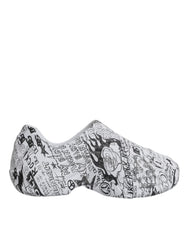 Dolce & Gabbana White Black Graffiti Daymaster Sneakers Shoes -   -  Dolce & Gabbana.