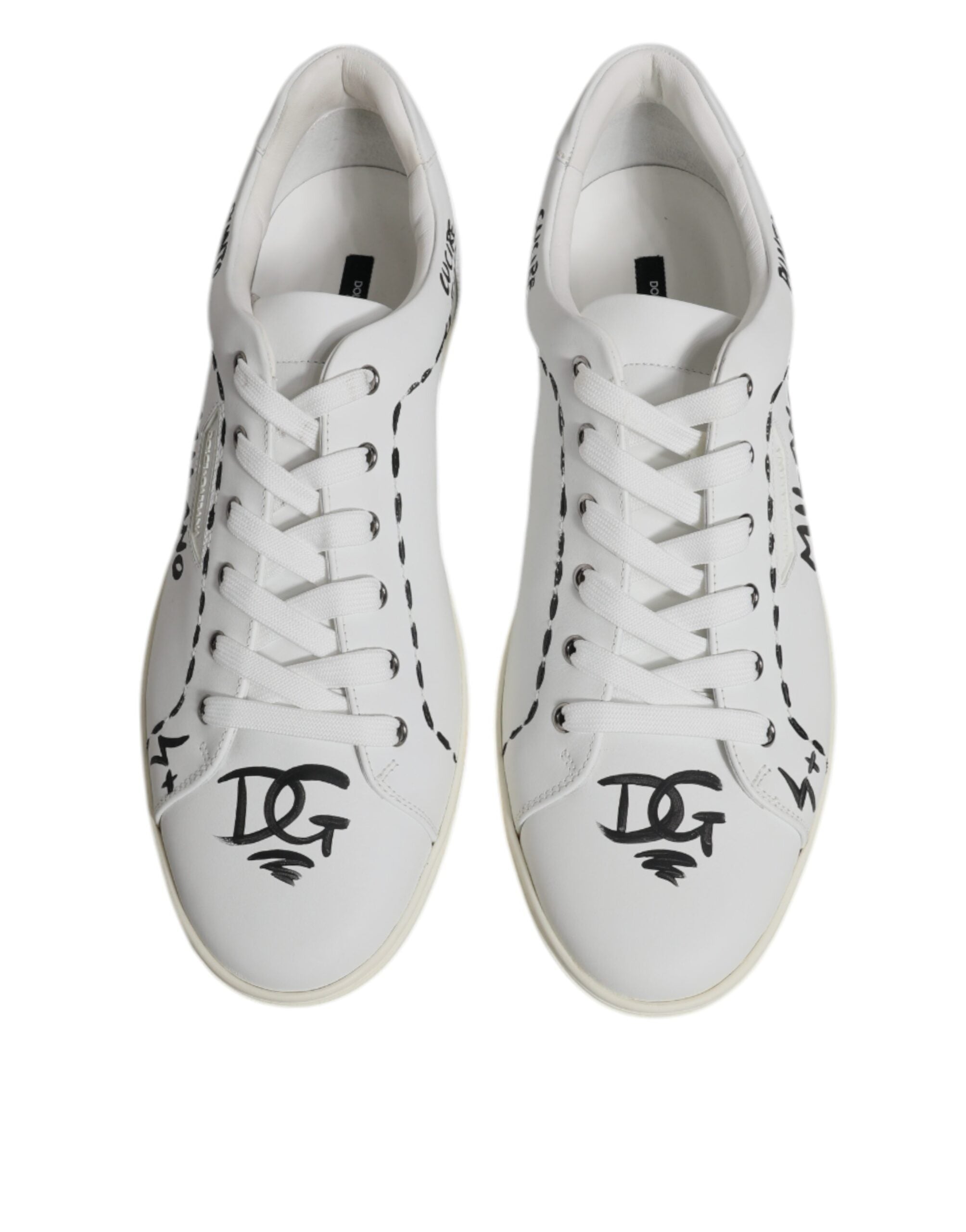 Dolce & Gabbana White Leather Milano Low Top Sneakers Shoes -   -  Dolce & Gabbana. Dolce & Gabbana White Leather Milano Low Top Sneakers Shoes -   -  Dolce & Gabbana.