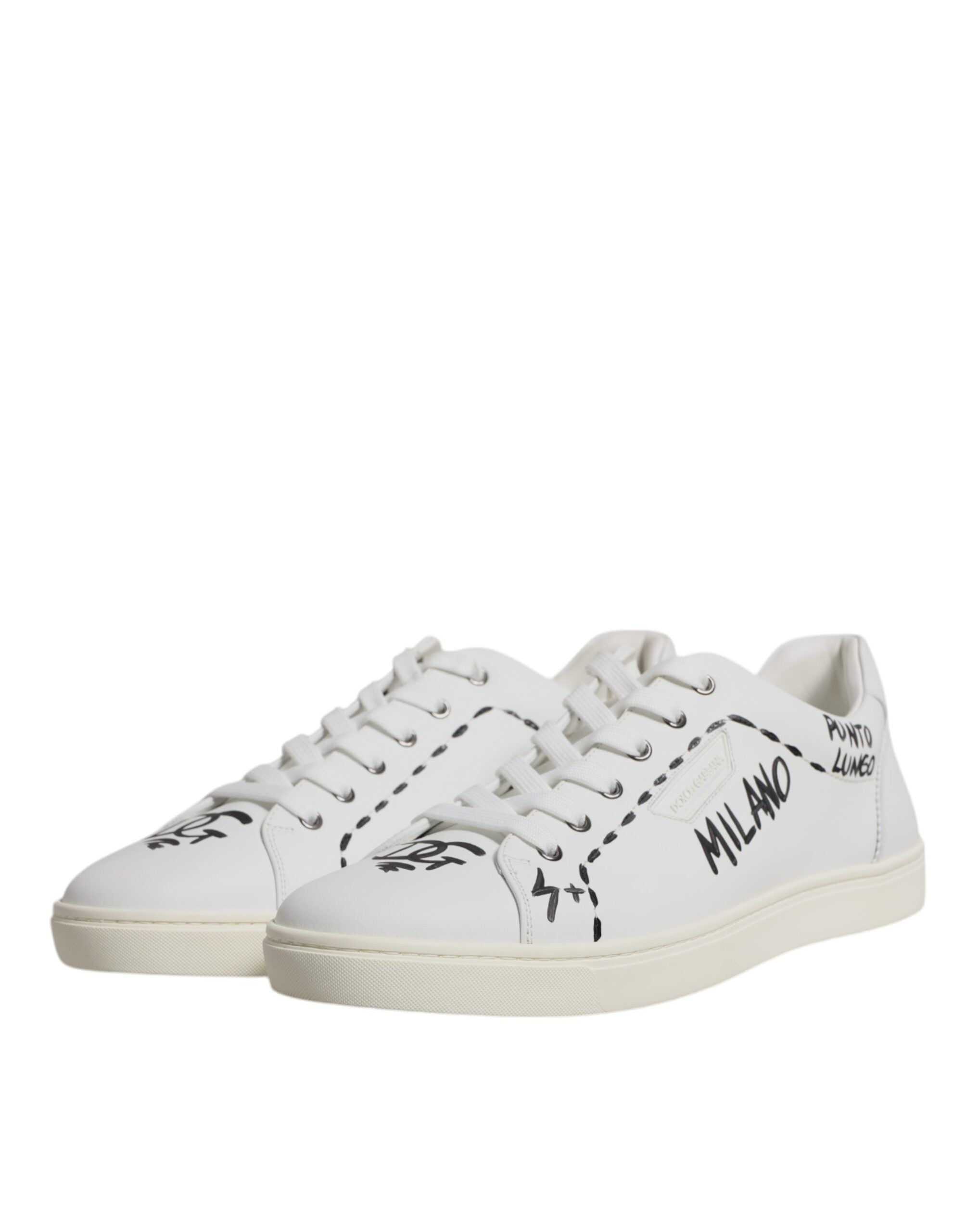 Dolce & Gabbana White Leather Milano Low Top Sneakers Shoes -   -  Dolce & Gabbana. Dolce & Gabbana White Leather Milano Low Top Sneakers Shoes -   -  Dolce & Gabbana.