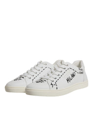 Dolce & Gabbana White Leather Milano Low Top Sneakers Shoes -   -  Dolce & Gabbana.