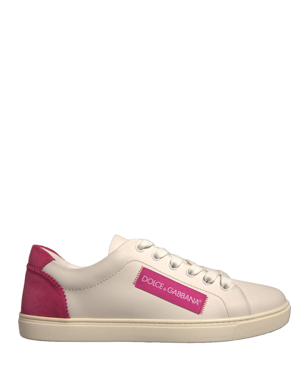 Dolce & Gabbana White Suede Leather Low Top Sneakers Shoes -   -  Dolce & Gabbana.