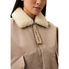Calvin Klein Jeans Beige Polyester Jackets & Coat -   -  Calvin Klein Jeans.