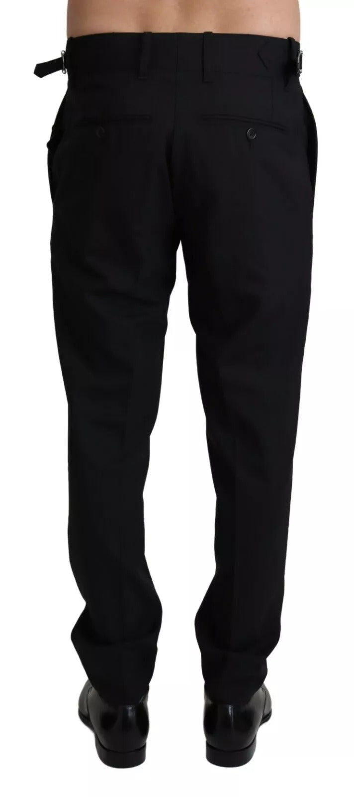 Dolce & Gabbana Black Wool Stretch Dress Trouser Pants -   -  Dolce & Gabbana. Dolce & Gabbana Black Wool Stretch Dress Trouser Pants -   -  Dolce & Gabbana.