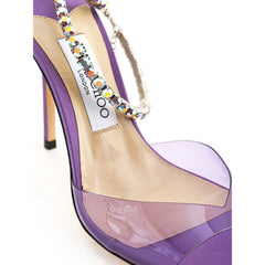 Jimmy Choo Purple Satin Sandal -   -  Jimmy Choo.