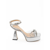 MACH & MACH Elegant Silver Leather Platforms -   -  MACH & MACH.