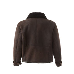 Lardini Elegant Montone Leather Brown Jacket -   -  Lardini.
