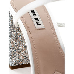 Miu Miu White Silk Sandal -   -  Miu Miu.