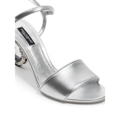 Dolce & Gabbana Gray Leather Sandal -   -  Dolce & Gabbana.