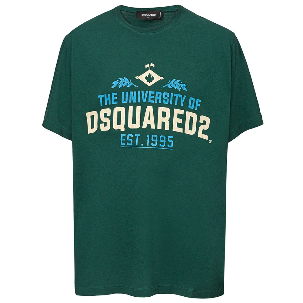 Dsquared² Green Cotton T-Shirt -   -  Dsquared².