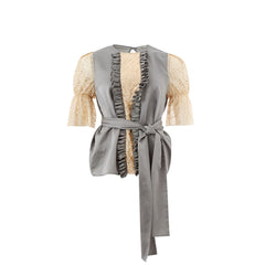 Lardini Elegant Multicolor Silk-Linen Top -   -  Lardini.