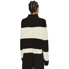 Calvin Klein Jeans Black And White Cotton Sweater -   -  Calvin Klein Jeans.