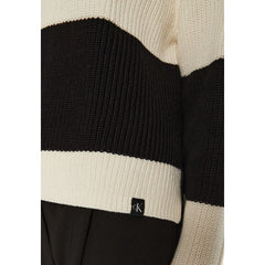 Calvin Klein Jeans Black And White Cotton Sweater -   -  Calvin Klein Jeans.