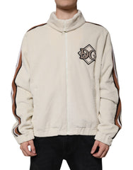 Dolce & Gabbana Beige Logo Applique Cotton Corduroy Full Zip Jacket -   -  Dolce & Gabbana.