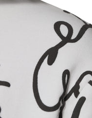 Dolce & Gabbana White Logo Cotton Hooded Sweatshirt Sweater -   -  Dolce & Gabbana.