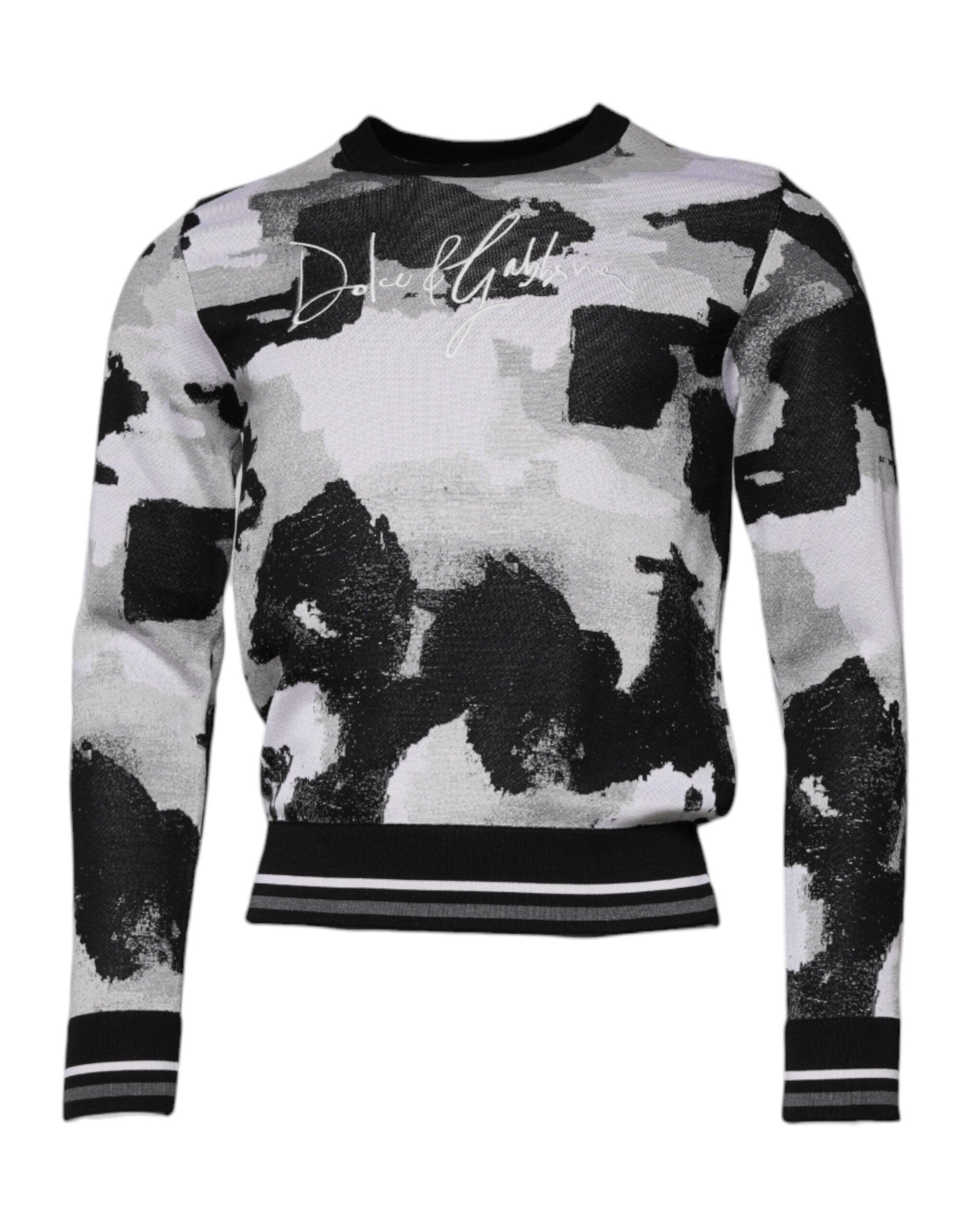 Dolce & Gabbana Multicolor Camouflage Crew Neck Men Pullover Sweater -   -  Dolce & Gabbana.
