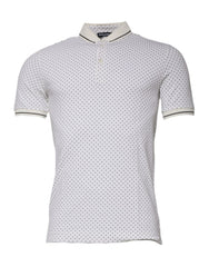Dolce & Gabbana White Polka Dot Cotton Collared Polo T-shirt -   -  Dolce & Gabbana.