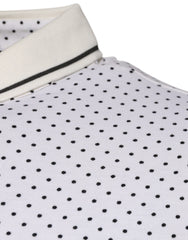 Dolce & Gabbana White Polka Dot Cotton Collared Polo T-shirt -   -  Dolce & Gabbana.