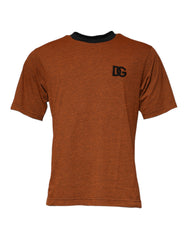 Dolce & Gabbana Brown DG Logo Polyester Crew Neck T-shirt -   -  Dolce & Gabbana.