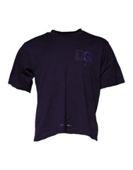 Dolce & Gabbana Purple DG Logo Cotton Crew Neck T-shirt -   -  Dolce & Gabbana.