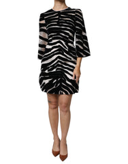 Dolce & Gabbana Black White Zebra A-line Sheath Mini Dress -   -  Dolce & Gabbana.