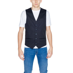 Gianni Lupo Black Cotton Waistcoat -  Vests for Men Suits -  Gianni Lupo.